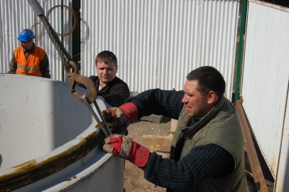 Snímek z výstavby kanalizace